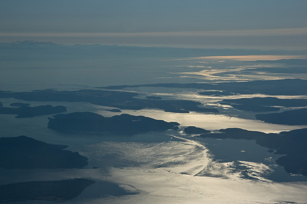 Die Juan de Fuca Strait mit der Olympic-Halbinsel im Hintergrund