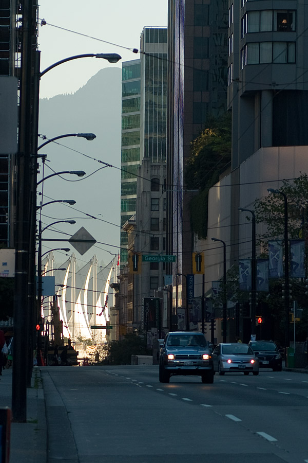 Ein morgendlicher Blick zum Canada Place