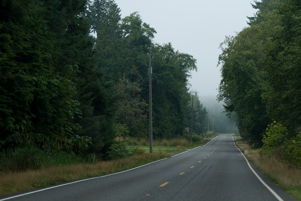 Auf dem Highway 112 in Richtung Westen unterwegs