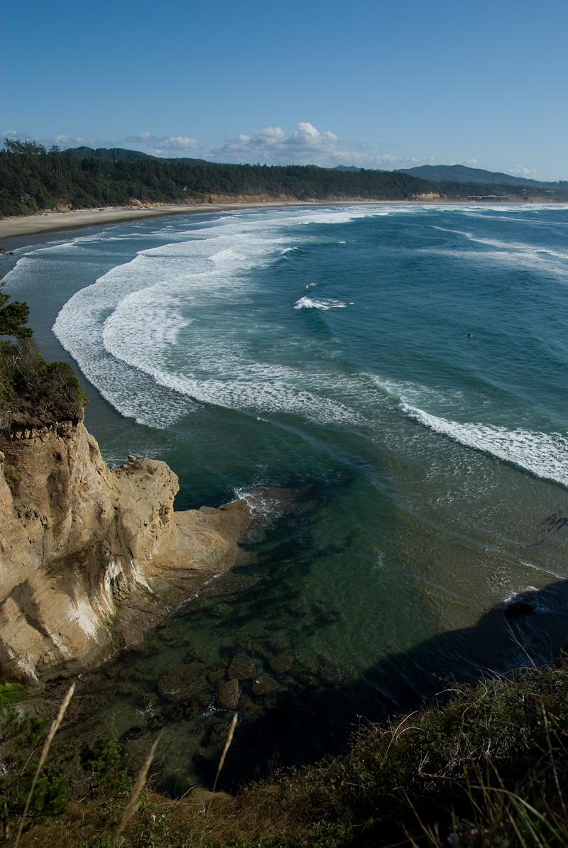 Die Küste von Oregon, nördlich von Newport