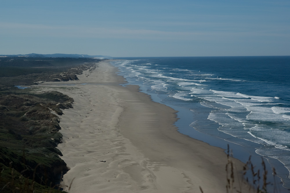 Das Nordende der Oregon Dunes National Recreational Area bei Florence