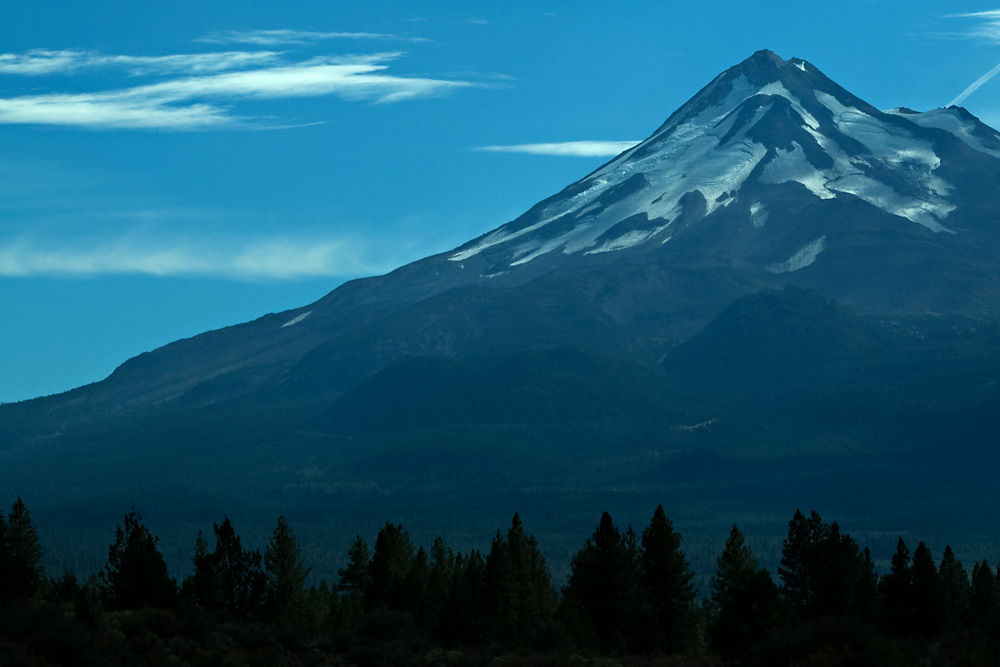 Der vergletscherte Gipfel von Mnt Shasta