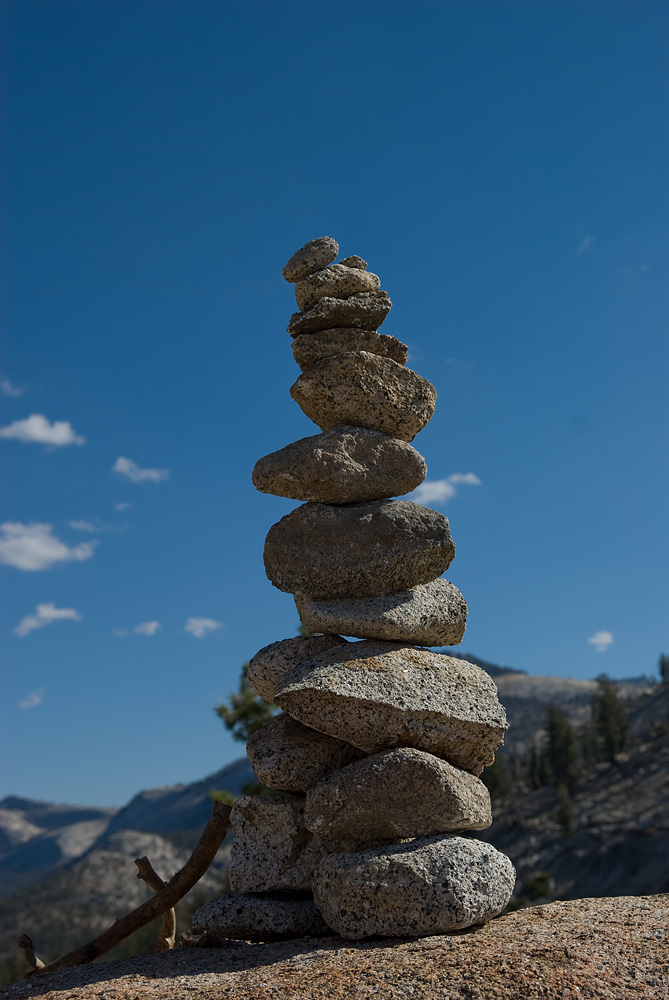 Ein Steinmanderl in der Nhe von Olmstead Point